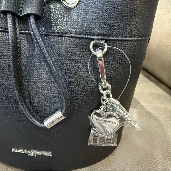 Karl Lagerfeld Paris Adele Medium Bucket Bag NWT - Picture 6 of 10